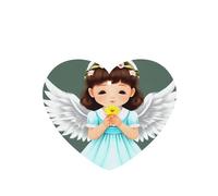 4pcs Cute Little Angel Car Aroma Diffuser Heart Shape Hanging Fragrance Tablet Car Interior Decoration Closet Shoe Closet Fragrance Freshener