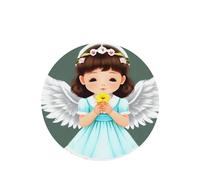 4pcs Cute Little Angel Car Aroma Diffuser Round Shape Hanging Fragrance Tablet Car Interior Decoration Closet Shoe Closet Fragrance Freshener