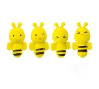 4Pcs Cute Mini Animal Insect Little Yellow Bee Erasers Rubber Pencil Erasers School Office Supply Erasers for Kids Practical Treatment