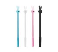 4Pcs Cute Rabbit Gel Pen 0.5mm Kawaii Bunny Black Ink Maker Cartoon Stationery Clever and Attractive