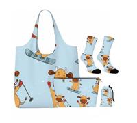 4Pcs Cute Skiing Cow Gifts for Women Girls Cow Lover