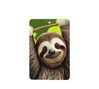 4pcs Cute Sloth Car Aroma Diffuser Rectangle Hanging Fragrance Tablet Car Interior Decoration Closet Shoe Closet Fragrance Freshener
