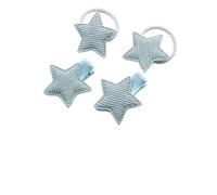 4pcs Cute Star Hair Clip for Women Bangs Clip Elastic Hair Tie Rope Perfect for Side Hairstyles(Green)