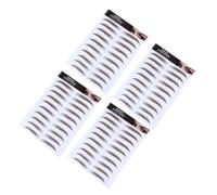 4pcs D Hair like Eyebrow Stickers Brown Water Temporary Tattoos