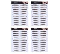 4pcs D Imitation Eyebrow Water Transfer Sticker Brown
