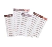 4pcs D Imitation Eyebrow Water Transfer Stickers, Hair-like Brow Set | Water Transfer Paper, 4 Brow Shapes with Varied Sizes, Re-stickable, for Sparse Brows and Daily Makeup