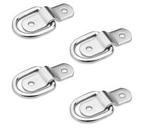 4PCS D Ring Tie Down Ring, Load Anchor Trailer Anchor Forged Lashing Ring, Stainless Steel Surface Mount Tie Down Ring for Truck Boat Cars