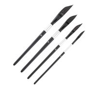 4pcs Dagger Tip Artists Paint Brushes Set - Professional Watercolour Brushes for Fine Detail & Broad Strokes - Premium Synthetic Nylon Brushes for Acrylic, Gouache, Ink & Oil Painting - Specialist Art