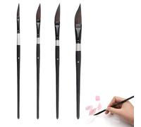 4pcs Dagger Tip Artists Paint Brushes Set, Watercolour Brushes