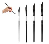 4PCS Dagger Tip & Long Liner Watercolour Paint Brushes | Dagger Tip Artist Paint Brushes Set, Precision crafted for fine detail & broad strokes and creative painting applications.