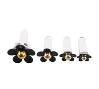 4pcs Daisy Car Air Freshener Vent Clip Adjustable Plastic Fit | Black Floral Accessory for Vehicle Interiors and Offices, Creative Charming Design, Versatile Use