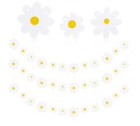 4PCS Daisy Garland Daisy Banner, Daisy Party Decorations Flower Banner Cute Birthday Decorations for Home Classroom Birthday Shower Wedding Retro Party Favor Supplies