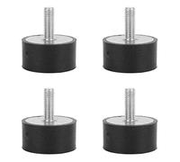 4PCS Dampening Vibration Rubber Mounts | Shock Absorber for Heavy Machinery/Automotive/Exercise Equipment | Tear Strength 14Mpa, 400% Tensile Force | VE40 Series with M8 / M10 (VE40*20 M8*23)