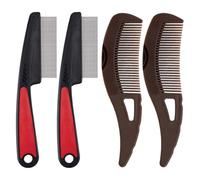 4PCS dandruff comb,fine tooth comb,dandruff brush,Stainless Steel Fine High Strength Teeth Combs,Professional Wide Tooth Scalp Care Tool for Kid and Adult.