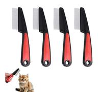 4Pcs Dandruff Comb, Plastic Metal Scalp Comb, Portable Lice Combs for Nit Combs for Long Thick Hair, Multi-Function Fine Tooth Comb's for Children, Adults or Pets to Remove Lice or Dandruff (Unisex)