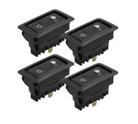 4pcs DC 12V Universal 6 Pins Momentary Electric Illuminated Power Window Switch for Car (Random Light Lamp Color)