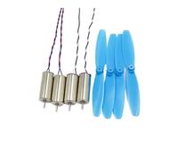 4pcs DC 3V 3.7V 8.5mm*20mm 8520 CW+CCW Coreless electronic starter with Propeller High Speed DIY QX80 QX95 QX110 FPV RC Quadcopter Aircraft CZAOINCU(Black set)
