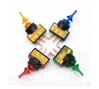 4pcs DC12V 20A Indicator Panel Mounting ON-OFF Car Toggle Switch Red, Green, Yellow, Blue ASW-14D Lighted Car Retrofit Switch IDGTTLDF(One for each color)