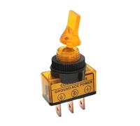 4pcs DC12V 20A Indicator Panel Mounting ON-OFF Car Toggle Switch Red, Green, Yellow, Blue ASW-14D Lighted Car Retrofit Switch IDGTTLDF(Yellow)