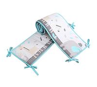 4pcs de Forro de Malla Transpirable Anti-colisión Almohadillas- Protectores de Borde amortiguados Suaves para la Parte Superior del colchón (A9)