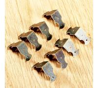 4pcs Decorative Corner Protectors Retro Luggage Box Corners Iron Brackets Furniture Desk Edge Cover Antique Bronze 41mm/24mm for Table(S)
