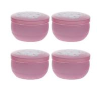 4pcs Decorative Dried Flower Scented Candle Set with Pink Mixed Wax