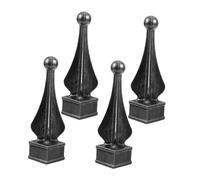 4pcs Decorative Iron Fence Finials European Caps for Garden Patio Courtyard Weldable Fence Topper for Enhanced Privacy Security