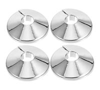4pcs Decorative Pipe Cover Plate 15mm Silver ABS for Bathroom Pipes | Polished ABS Finish, Easy Installation, Smooth Fit, Conceals Valves and Faucet Areas, Elegant Chrome Look