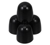 4pcs Decorative Toilet Bolt Covers, Black Plastic Clip-on Caps | 12 MM Opening, Rust-proof Dome Design, Internal Grip Mechanism, Suitable for Toilet Floor and Bidet Bolts