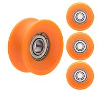 4Pcs Deep U Groove Guide Pulley,U-Groove Pulley Roller Guide,U Groove Roller Wheel for Hardware Doors Windows Track Drive Mechanical Equipment 6x30x13mm