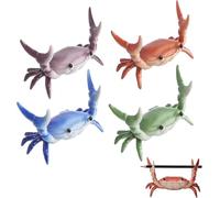 4PCS Desk Crab Pen Holder - Office Supplies for Women,Creative Crab Pen Holder, Weightlifting Crabs DeskPen Organizer,DeskPen Stand for OfficeDesk Display Decorations,Office Desk Accessories