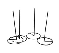 4PCS Desk Receipt Holder, Ticket Stabber Memo Holder Spike with Reusable Protective Rubber Cover Detachable Design Black