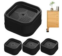 4Pcs Desk Risers Non-slip Bed Lifts Risers 1.4" Increased Height Furniture Risers Shockproof Washing Machine Foot Pads Stackable Couch Risers for Table, Sofa, Chair and Desk