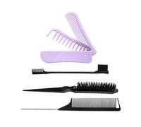 4Pcs Detangling Brush Set Edges Brush Teasing Hair Styling Comb Metal Pin Ratted Tail Combs Folding Hair Comb Bristle Set