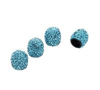 4pcs Diamond Car Tire Valve Caps Shining Dust-proof Wheel Valve Cover Vehicle Bling Crystal Valve Cap Car Styling Accessories(Blue)