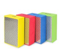 4Pcs Diamond Hand Polishing Pads 60#,100#,200#,400#, Wet/Dry Sanding Blocks Polishing for Ceramic Tile Glass Stone Wood Grinding and Polishing (Lattice-Shaped)