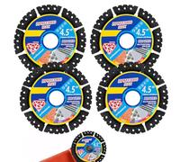 4PCS Diamond Multi-Purpose Saw Blades-4.5 Inch/115mm,Angle Grinder Discs,0.05Inch/1.2mm Super Thin,for Fast Cutting Granite,Marble,Concrete,Tiles,Plastic