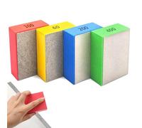 4Pcs Diamond Polishing Pads, 60,100,200,400 Type Sanding Blocks Tile, Porcelain, Glass Polishing Kit for Porcelain,Concrete Stone Granite Marble Ceramic Grinding Trimming(4color)