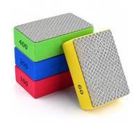 4Pcs Diamond Polishing Pads, Diamond Sanding Blocks 60#-400# Grit, Tile Polishing Pads & Tile File, Hand Polishing Pads for Porcelain, Concrete, Glass, Stone, Ceramic Grinding Pad