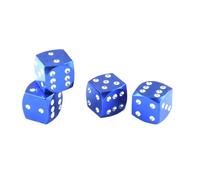 4PCS Dice Style Tire Valve Caps, Aluminium Alloy Dustproof Valve Stem Covers with Rubber O-Ring, Universal for Cars, SUV, Trucks, Motorcycles and Bicycles