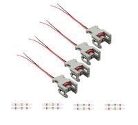 4pcs Diesel Injector Connector Plug 2 Way Pre-Wired for Renault Delphi Injectors with 8pcs Heat Shrink Solder Seal Butt Splice Connectors