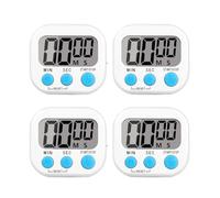 4PCS Digital Kitchen Timer, Loud Alarm Digital Timer Magnetic Countdown Stopwatch Timer large numbers cooking timer with ON/Off and Vertical Stand for Kids Study Classroom Work Exercise Cooking