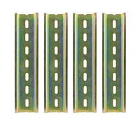 4Pcs Din Rail, 200mm/7.87 inch Slotted Design Din Rail Made of C45 Steel, Corrosion-Resistant Heavy-Duty Non-Deformable for Electrical Appliances Installation and Terminal Blocks