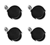 4PCS Directional Heater Casters Replacement Wheels for Electric Oil Heaters For Midea 8mm Thread Plastic Smooth Mobility(Without Brake)