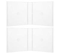 4pcs Disc Case for CD and DVD Storage, Polystyrene Organizer | Easy Disc Checking, Shock Protection, Compact Media Storage, for Photographers, Office Staff, Trips