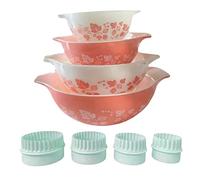 4pcs Display Stands for Pyrex Mixed Cinderella Bowls, Stacker Stacking Rings for Pyrex Bowls, Bowl Display Stands for cabinet, Cabinet Organizer, SPANSEE, Mint Green