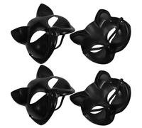 4pcs DIY Blank Mask Plastic Costume Accessory for Masquerade Parties