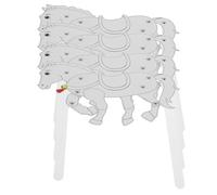 4pcs DIY Horse Shadow Puppets Craft Prop for Performances White
