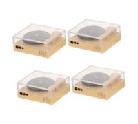 4pcs DIY Mini Record Player CD Player Model Tiny Furniture Decor for Bedroom and Living Room Spaces