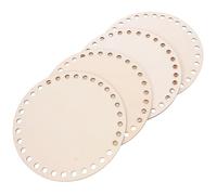 4pcs DIY Wooden Bag Base for Crochet Basket Making 15cm